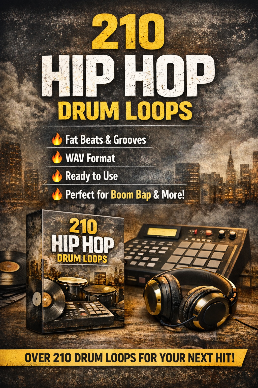 210 Hip Hop Drum Loops